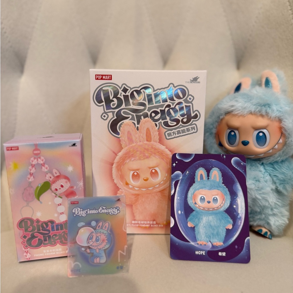 Pop Mart Big Into Energy Labubu and Phone Charm